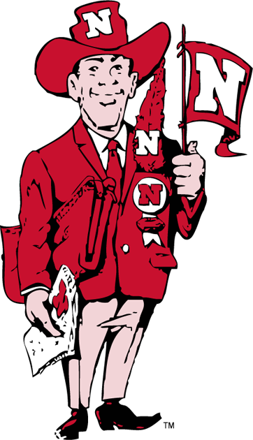 Nebraska Cornhuskers 1962-1973 Mascot Logo diy iron on heat transfer...
